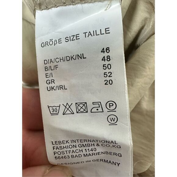 NWOT Barbara Lebek Beige Trench Coat Belted Size 20 UK/ 16 US - Picture 13 of 15